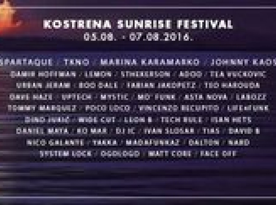 Kostrena Sunrise Festival 2016