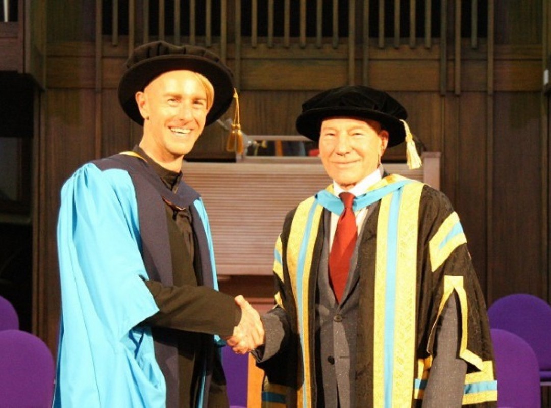 RICHIE HAWTIN RECEIVES AN HONORARY DOCTORATE OF THE UNIVERSITY OF HUDDERSFIELD FOR OUTSTANDING CONTRIBUTION TO THE WORLD OF MUSIC-TECHNOLOGY